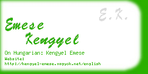 emese kengyel business card